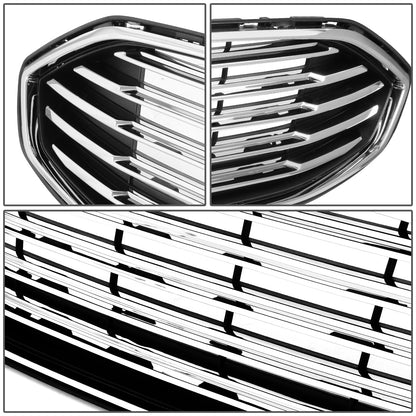 nan GRILLE - 17-18 FORD FUSION - OE STYLE - BLACK W/ CHROME TRIM