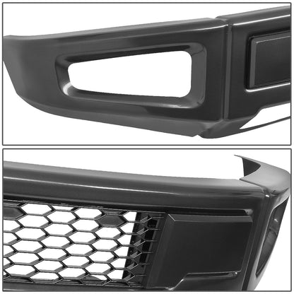 nan FRONT LOWER BUMPER - 15-18 FORD F-150 - RAPTOR STYLE W/ HONEYCOMB MESH GRILLE - BLACK