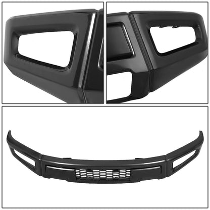 nan FRONT LOWER BUMPER - 15-18 FORD F-150 - RAPTOR STYLE W/ HONEYCOMB MESH GRILLE - BLACK