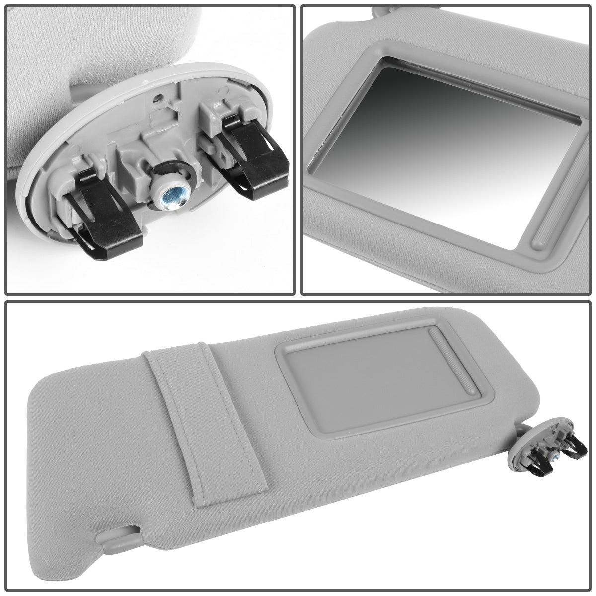 nan SUN VISOR - 07-11 TOYOTA CAMRY - DRIVER SIDE - GRAY