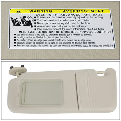 nan SUN VISOR - 07-11 TOYOTA CAMRY - DRIVER SIDE - BEIGE