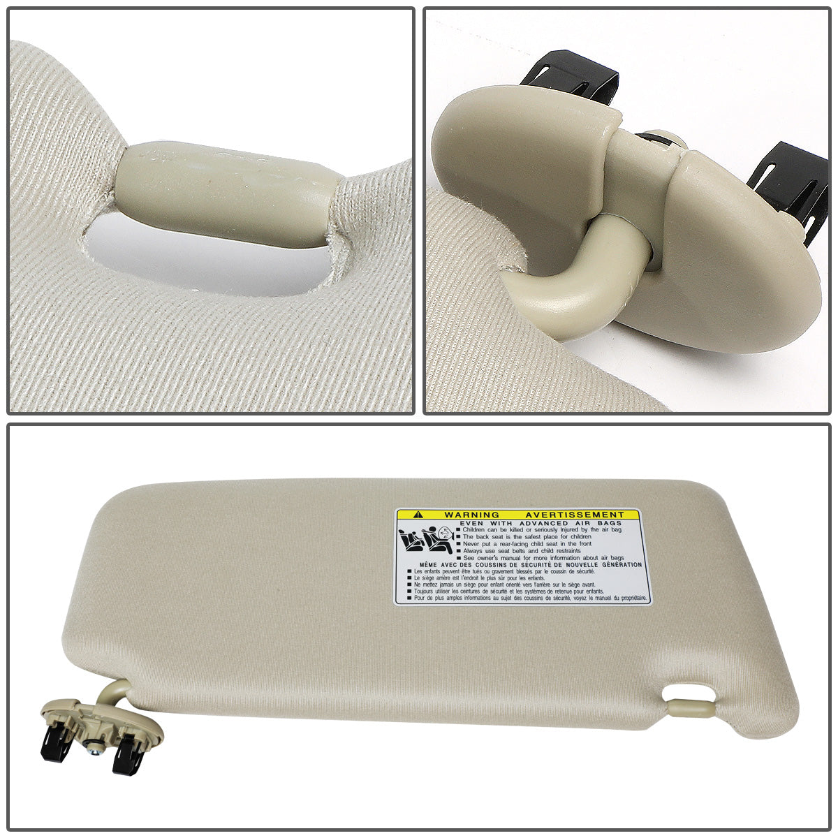 nan SUN VISOR - 07-11 TOYOTA CAMRY - DRIVER SIDE - BEIGE