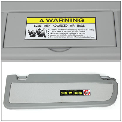 nan SUN VISOR - 06-11 HONDA CIVIC 2/4-DR - DRIVER SIDE - GRAY