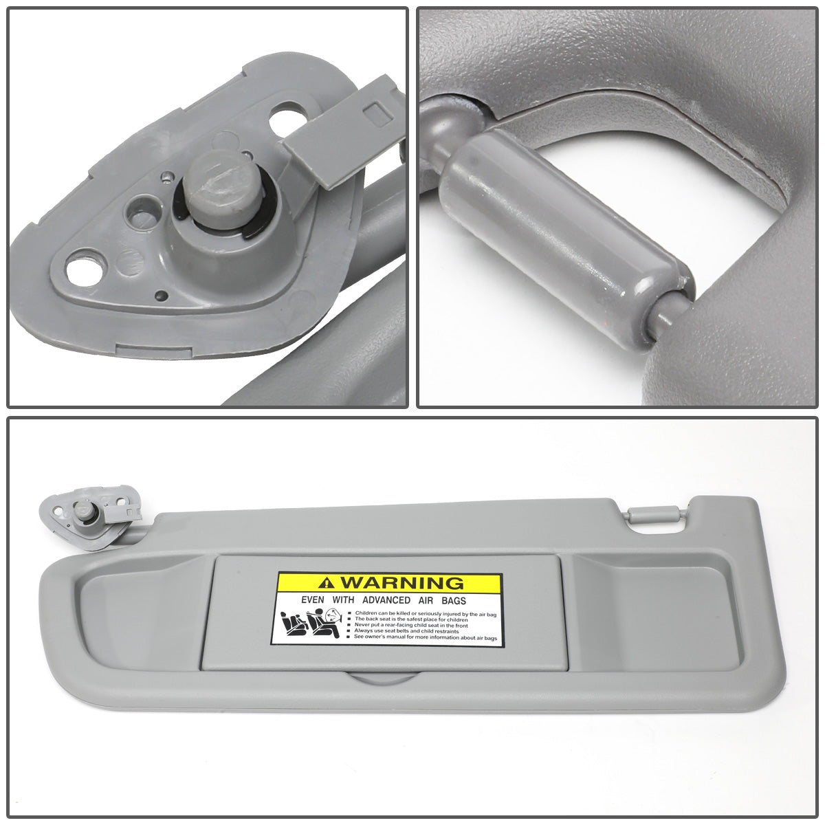 nan SUN VISOR - 06-11 HONDA CIVIC 2/4-DR - DRIVER SIDE - GRAY