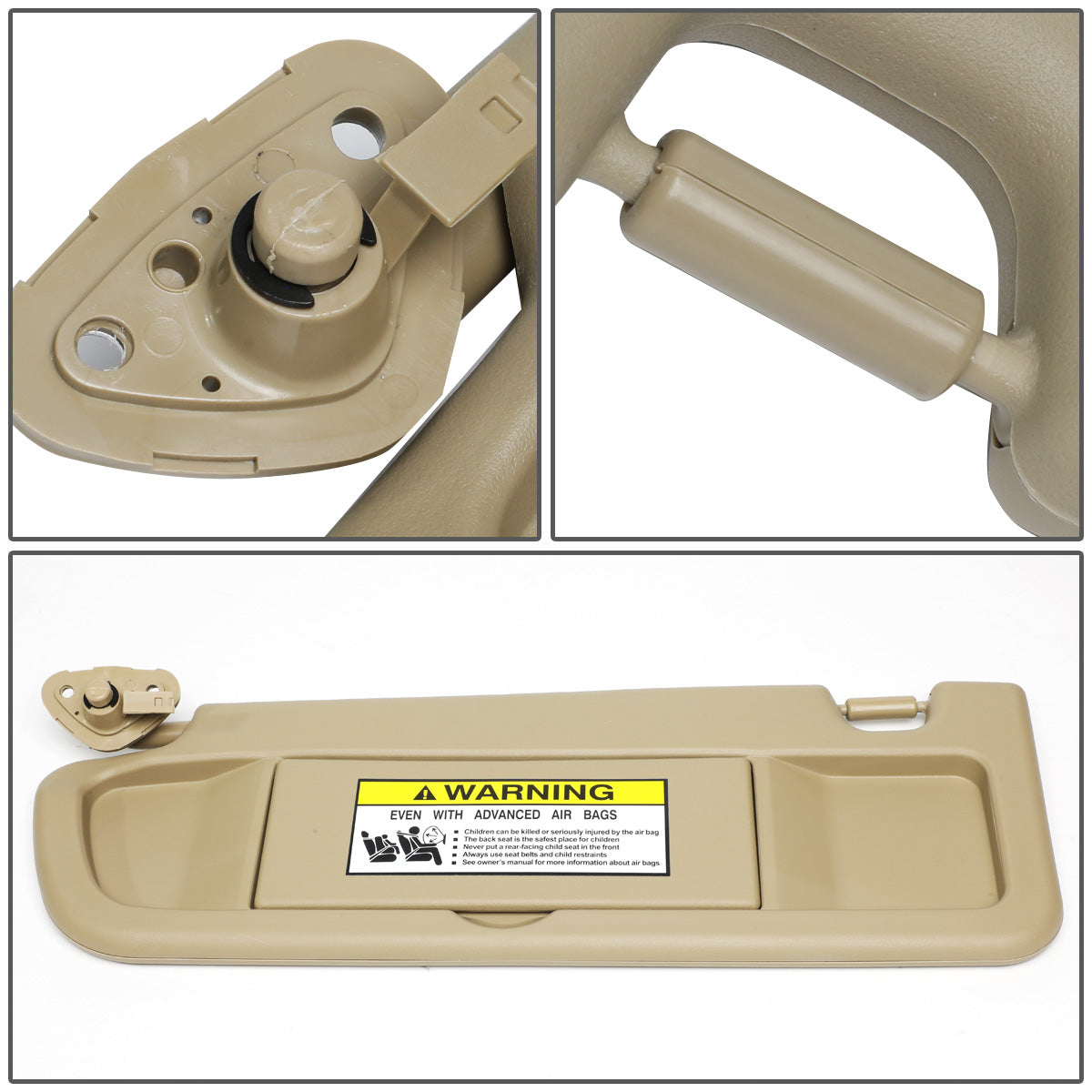 nan SUN VISOR - 06-11 HONDA CIVIC 2/4-DR - DRIVER SIDE - BEIGE