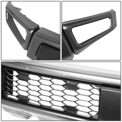 nan FRONT BUMPER - 15-18 FORD F-150 - RAPTOR STYLE - 3-PIECE DESIGN - HONEYCOMB MESH - BLACK