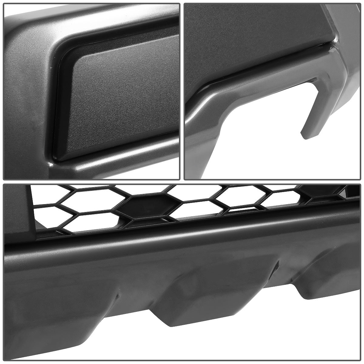 nan FRONT BUMPER - 15-18 FORD F-150 - RAPTOR STYLE - 3-PIECE DESIGN - HONEYCOMB MESH - BLACK