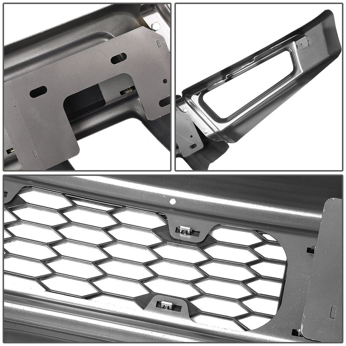 nan FRONT BUMPER - 15-18 FORD F-150 - RAPTOR STYLE - 3-PIECE DESIGN - HONEYCOMB MESH - BLACK