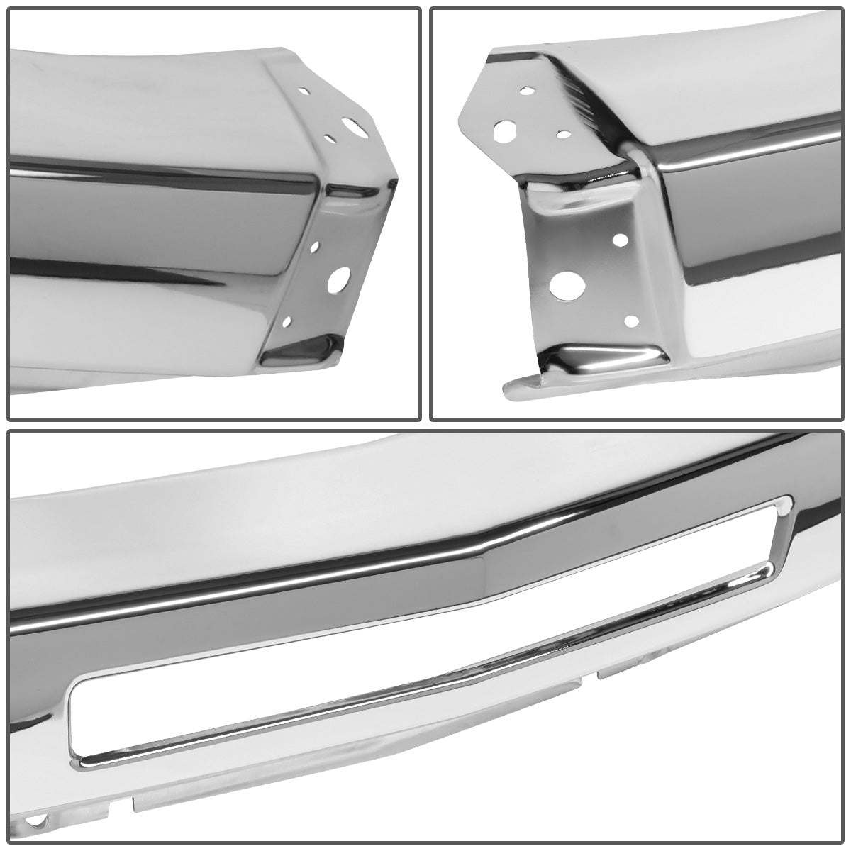 nan BUMPER IMPACT BAR - 09-13 CHEVY SILVERADO 1500 / 07-10 CHEVY SILVERADO 2500HD, 3500HD - FITS MODELS WITH CENTER INTAKE HOLE IN BUMPER - CHROME