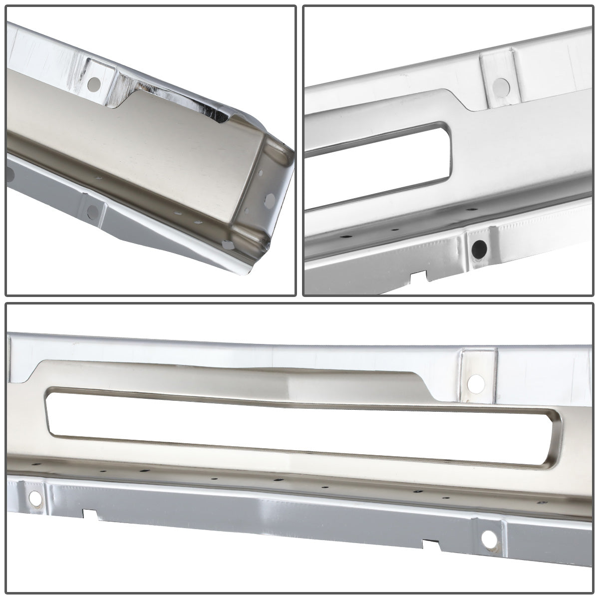 nan BUMPER IMPACT BAR - 09-13 CHEVY SILVERADO 1500 / 07-10 CHEVY SILVERADO 2500HD, 3500HD - FITS MODELS WITH CENTER INTAKE HOLE IN BUMPER - CHROME