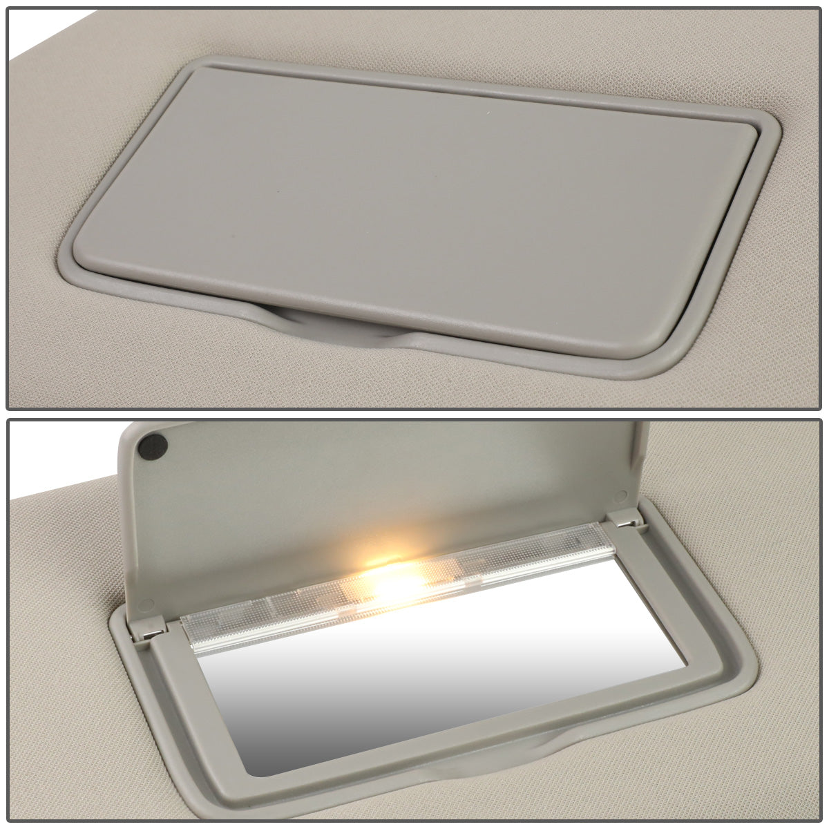 nan SUN VISOR - 13-19 NISSAN PATHFINDER / 2013 INFINITI JX35 / 14-19 INFINITI QX60 - FITS ILLUMINATED MODELS - W/ VANITY LIGHT - DRIVER SIDE - GRAY
