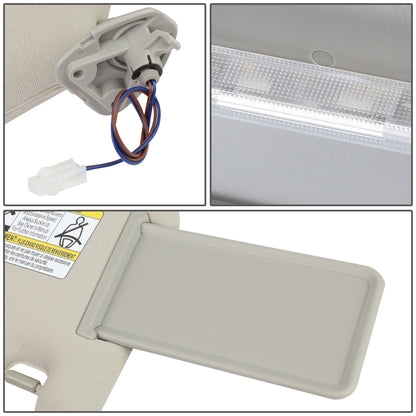 nan SUN VISOR - 13-19 NISSAN PATHFINDER / 2013 INFINITI JX35 / 14-19 INFINITI QX60 - FITS ILLUMINATED MODELS - W/ VANITY LIGHT - DRIVER SIDE - GRAY