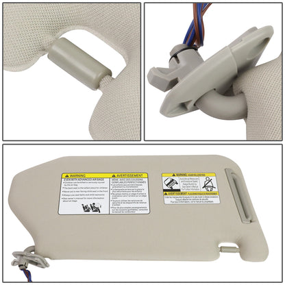 nan SUN VISOR - 13-19 NISSAN PATHFINDER / 2013 INFINITI JX35 / 14-19 INFINITI QX60 - FITS ILLUMINATED MODELS - W/ VANITY LIGHT - DRIVER SIDE - GRAY