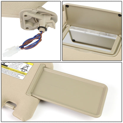 nan SUN VISOR - 13-19 NISSAN PATHFINDER / 2013 INFINITI JX35 / 14-19 INFINITI QX60 - FITS ILLUMINATED MODELS - W/ VANITY LIGHT - DRIVER SIDE - BEIGE