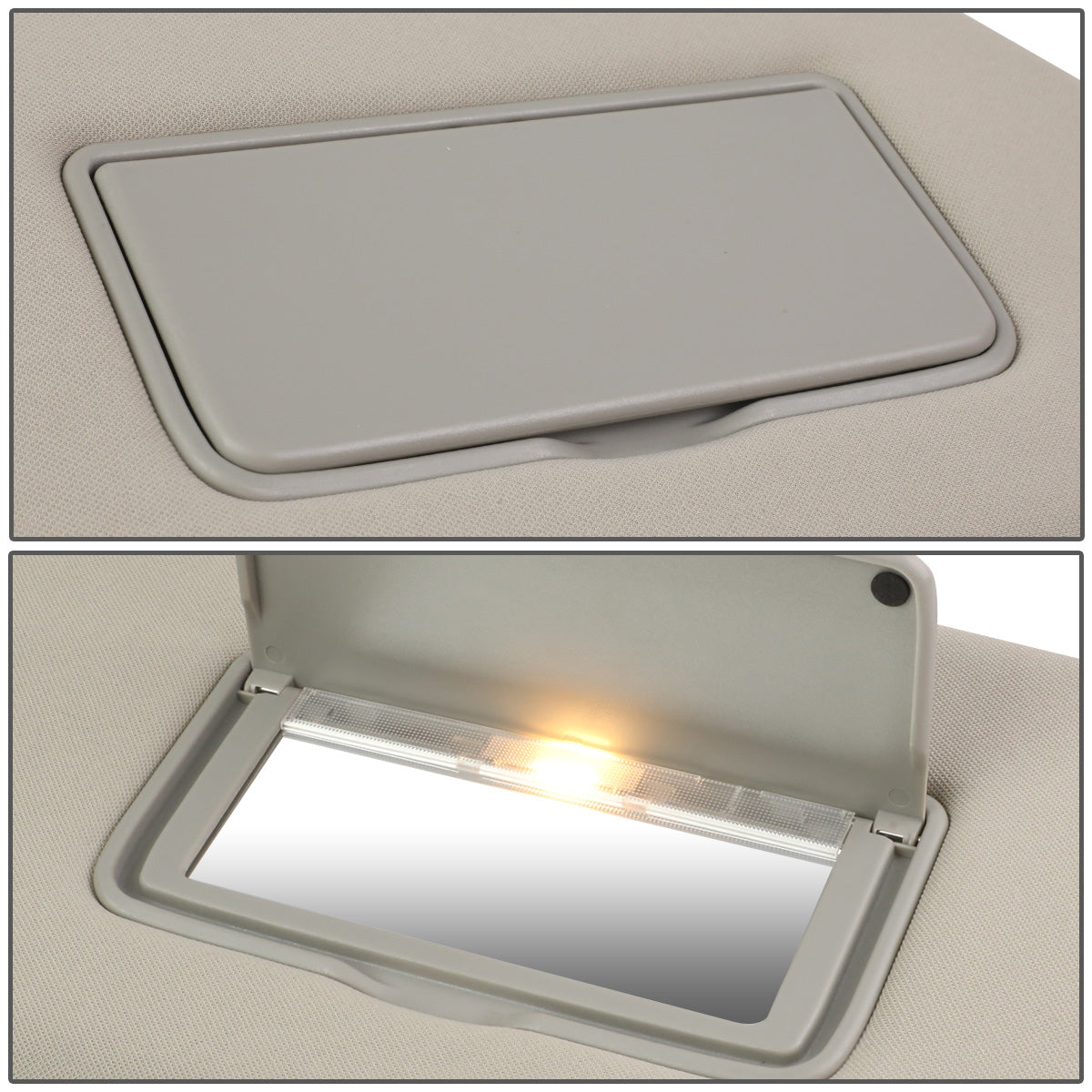 nan SUN VISOR - 13-19 NISSAN PATHFINDER / 2013 INFINITI JX35 / 14-19 INFINITI QX60 - FITS ILLUMINATED MODELS - W/ VANITY LIGHT - PASSENGER SIDE - GRAY