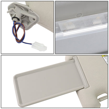 nan SUN VISOR - 13-19 NISSAN PATHFINDER / 2013 INFINITI JX35 / 14-19 INFINITI QX60 - FITS ILLUMINATED MODELS - W/ VANITY LIGHT - PASSENGER SIDE - GRAY