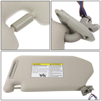 nan SUN VISOR - 13-19 NISSAN PATHFINDER / 2013 INFINITI JX35 / 14-19 INFINITI QX60 - FITS ILLUMINATED MODELS - W/ VANITY LIGHT - PASSENGER SIDE - GRAY