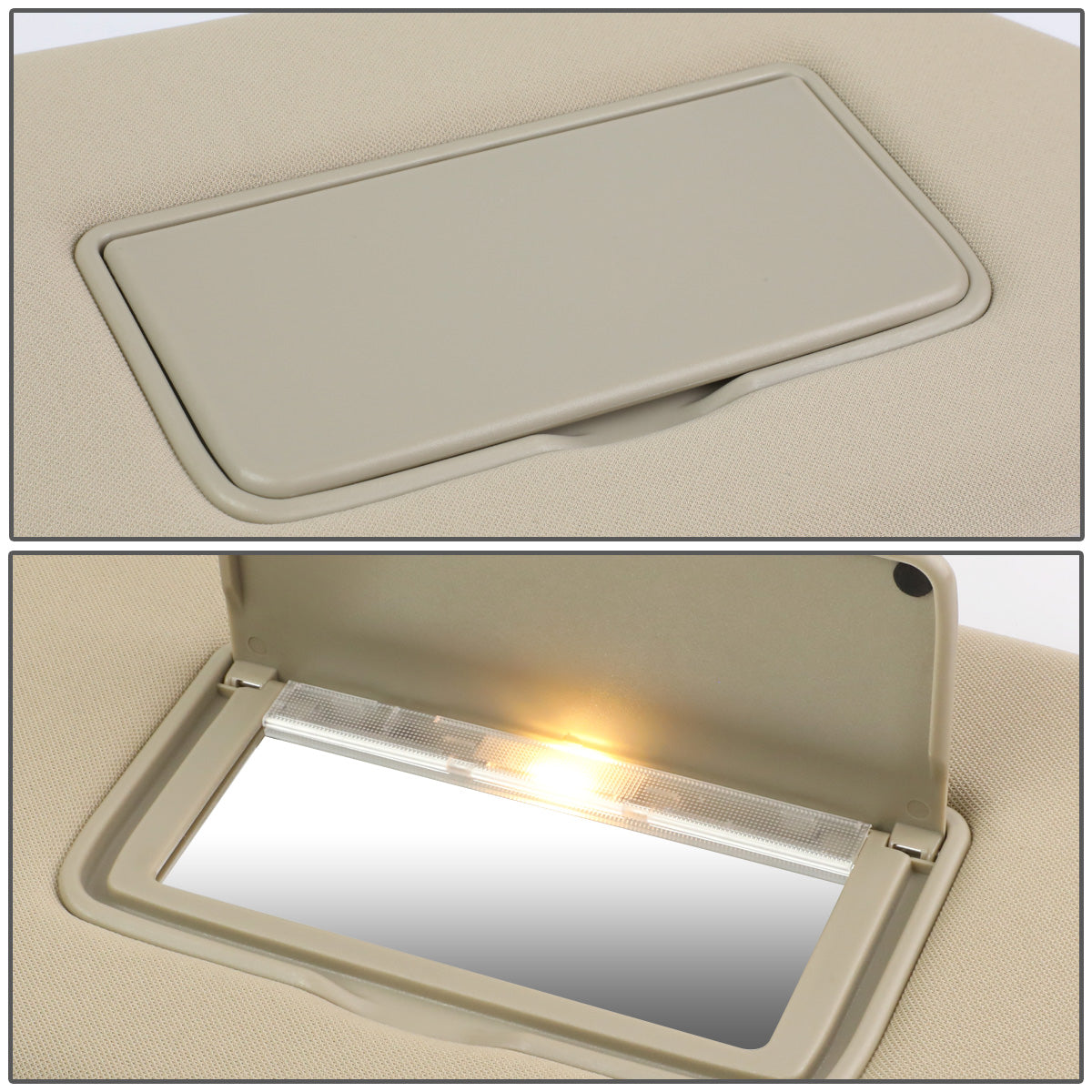 nan SUN VISOR - 13-19 NISSAN PATHFINDER / 2013 INFINITI JX35 / 14-19 INFINITI QX60 - FITS ILLUMINATED MODELS - W/ VANITY LIGHT - PASSENGER SIDE - BEIGE