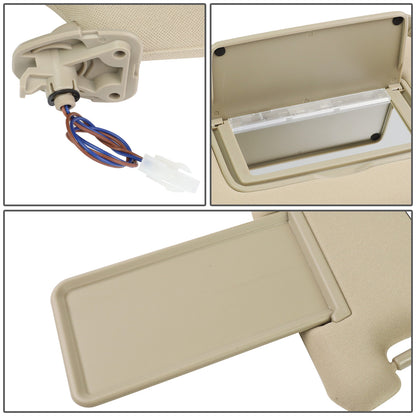 nan SUN VISOR - 13-19 NISSAN PATHFINDER / 2013 INFINITI JX35 / 14-19 INFINITI QX60 - FITS ILLUMINATED MODELS - W/ VANITY LIGHT - PASSENGER SIDE - BEIGE