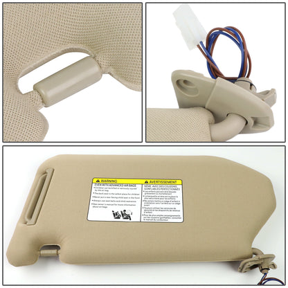 nan SUN VISOR - 13-19 NISSAN PATHFINDER / 2013 INFINITI JX35 / 14-19 INFINITI QX60 - FITS ILLUMINATED MODELS - W/ VANITY LIGHT - PASSENGER SIDE - BEIGE
