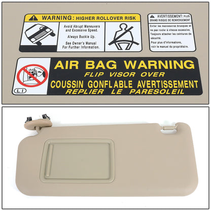 nan SUN VISOR - 06-12 TOYOTA RAV4 - FITS ILLUMINATED MODELS - PASSENGER SIDE - BEIGE