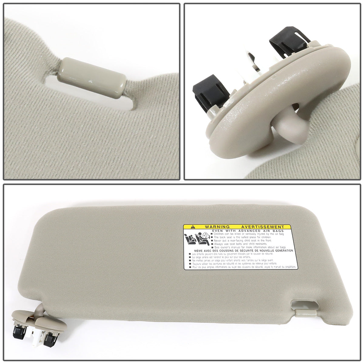 nan SUN VISOR - 07-11 TOYOTA CAMRY - FITS ILLUMINATED MODELS - DRIVER SIDE - BEIGE