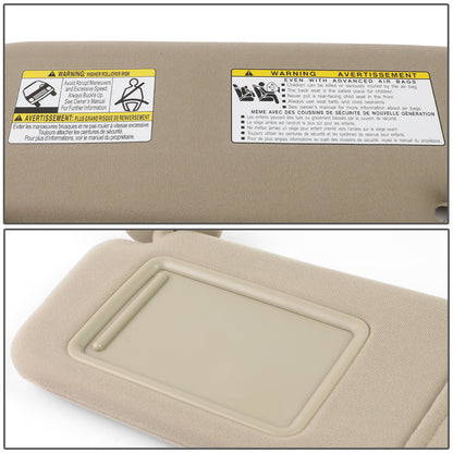 nan SUN VISOR - 09-16 TOYOTA VENZA - FITS ILLUMINATED MODELS - DRIVER SIDE - BEIGE
