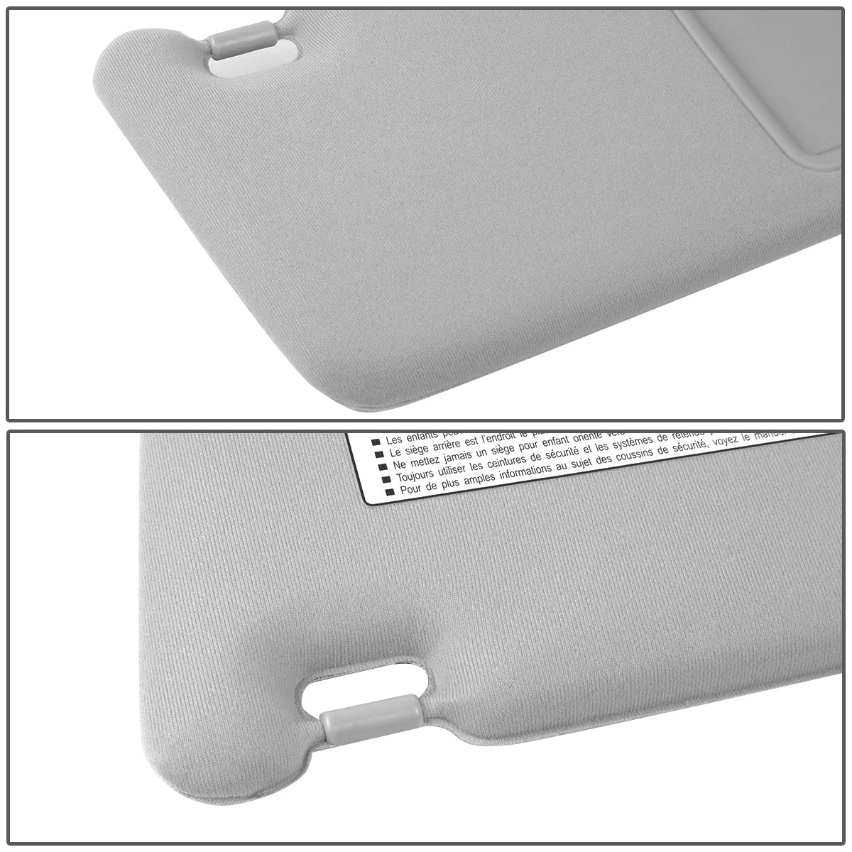 nan SUN VISOR - 09-16 TOYOTA VENZA - FITS ILLUMINATED MODELS - PASSENGER SIDE - GRAY