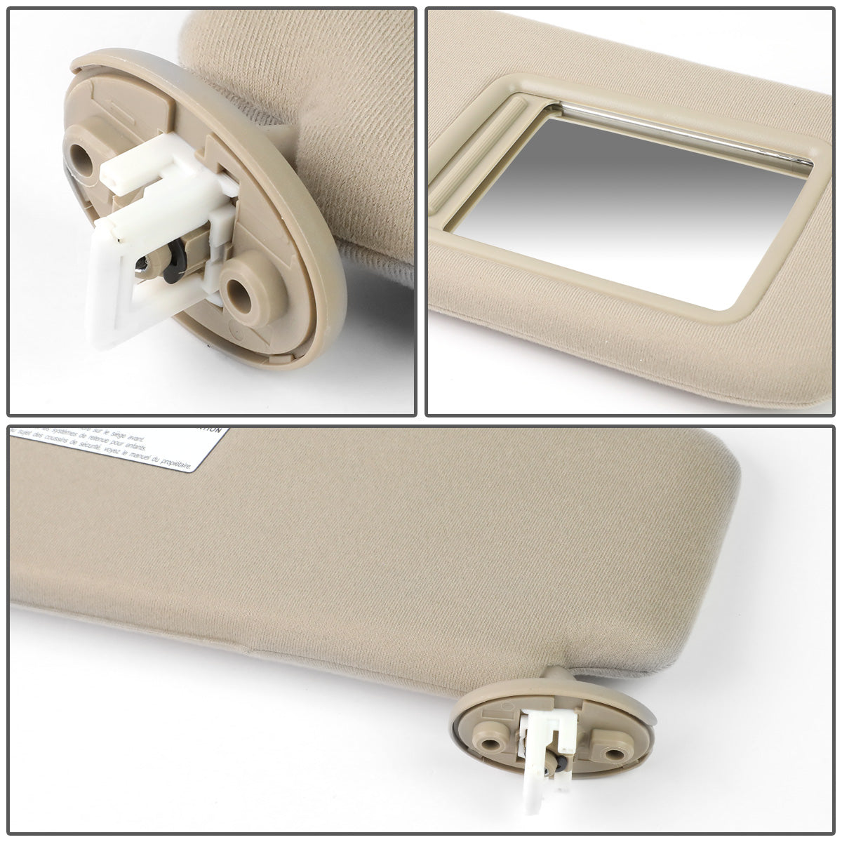 nan SUN VISOR - 09-16 TOYOTA VENZA - FITS ILLUMINATED MODELS - PASSENGER SIDE - BEIGE