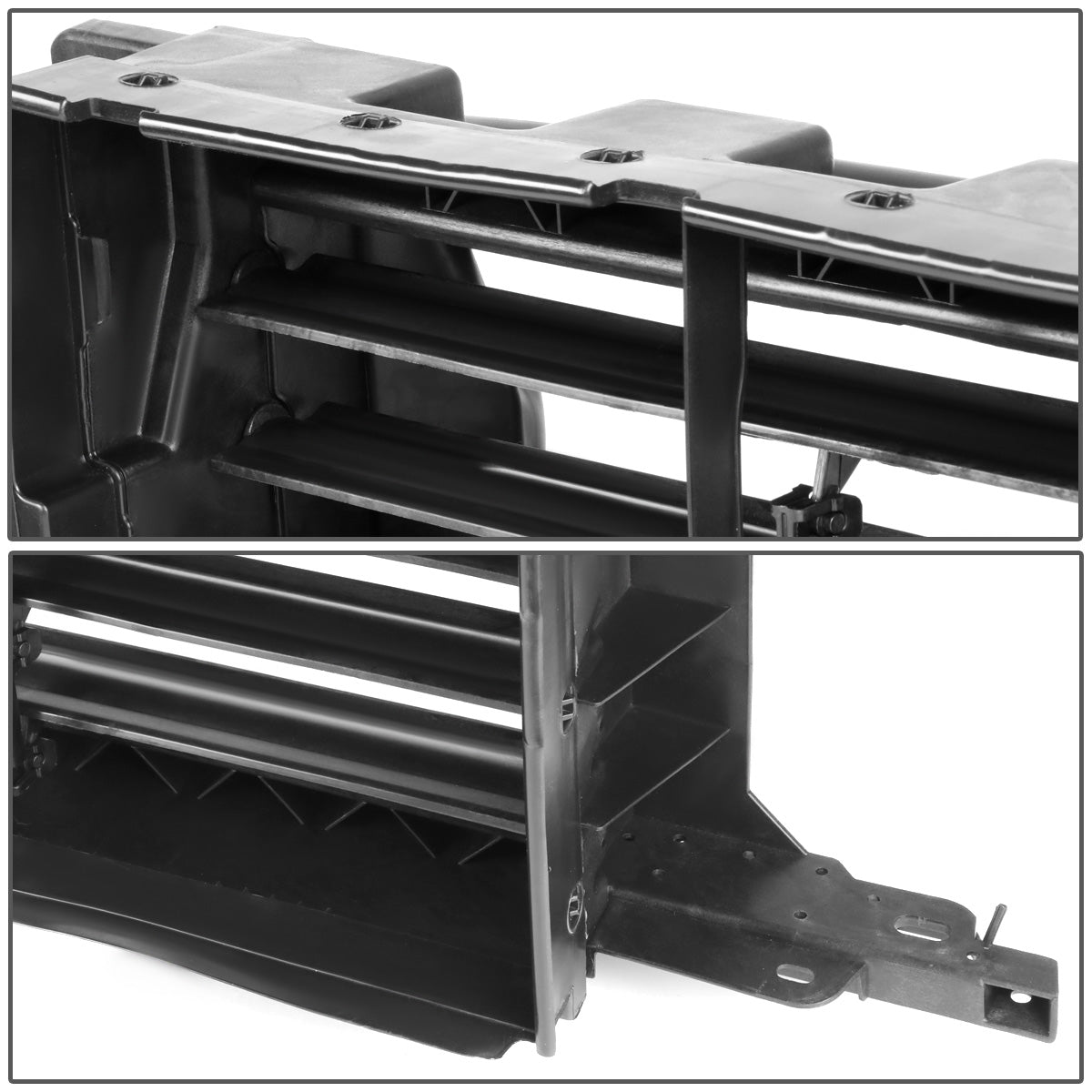 nan FRONT RADIATOR SHUTTER - 15-17 FORD F-150 - FITS 2.7L, 3.5L TURBO MODELS - W/O ACTUATOR - BLACK