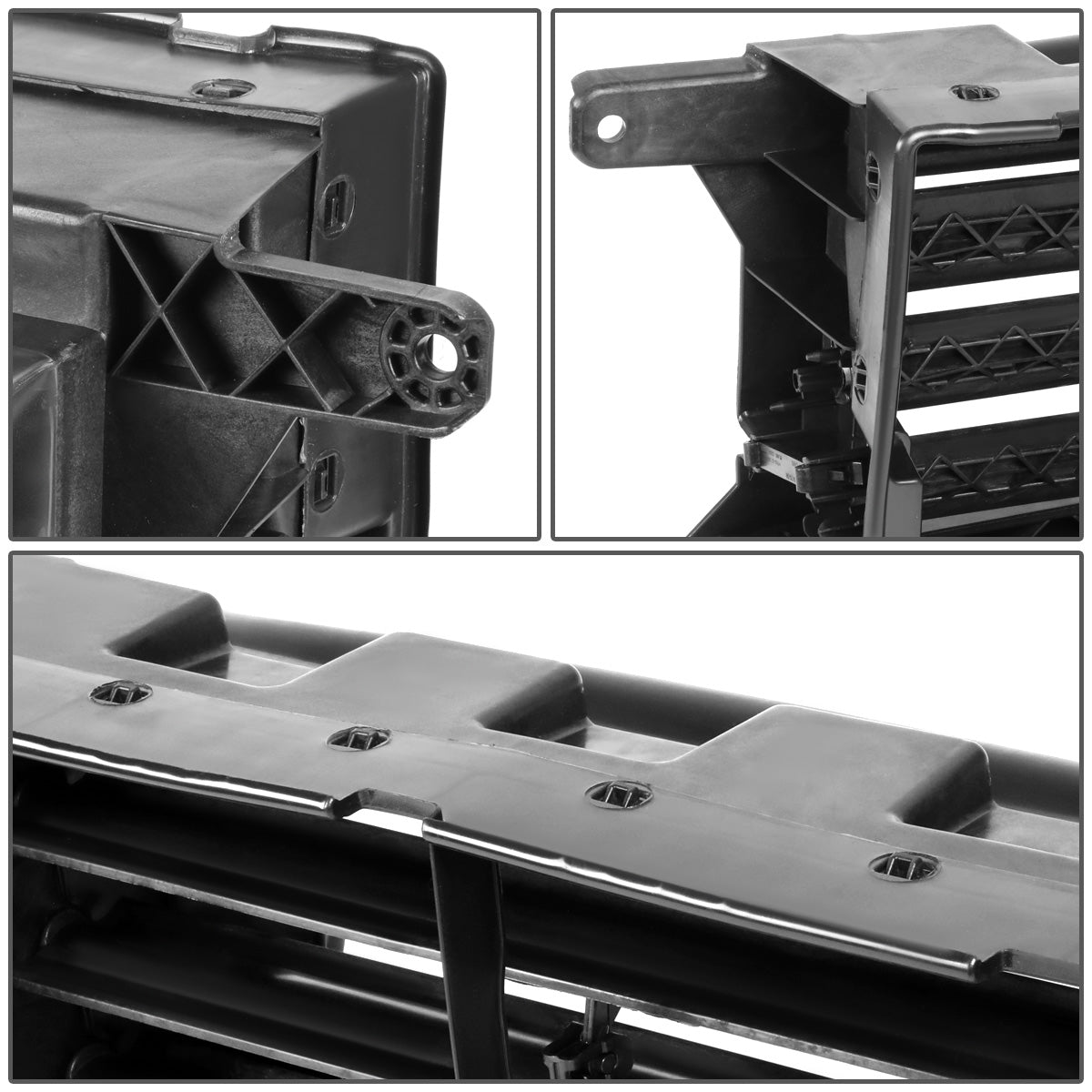 nan FRONT RADIATOR SHUTTER - 15-17 FORD F-150 - FITS 2.7L, 3.5L TURBO MODELS - W/O ACTUATOR - BLACK