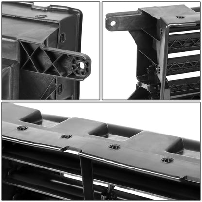 nan FRONT RADIATOR SHUTTER - 15-17 FORD F-150 - FITS 2.7L, 3.5L TURBO MODELS - W/O ACTUATOR - BLACK