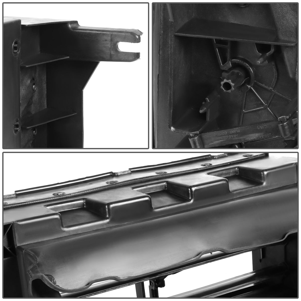 nan FRONT RADIATOR SHUTTER - 15-17 FORD F-150 - FITS 2.7L, 3.5L TURBO MODELS - W/O ACTUATOR - BLACK