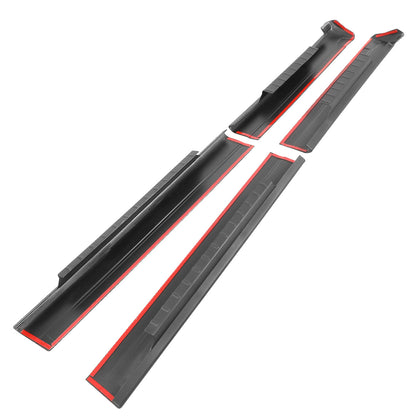 nan ROCKER PANEL / SILL PLATE - 4PCS - 99-06 CHEVY SILVERADO 1500, GMC SIERRA 1500 / 99-04 CHEVY SILVERADO 2500, GMC SIERRA 2500 / 01-06 CHEVY SILVERADO 2500HD, 3500, GMC SIERRA 2500HD, 3500 - FITS CREW CAB MODELS - BLACK