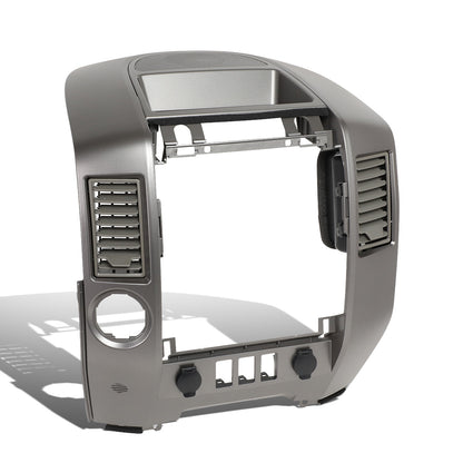 nan A/C CENTER CONSOLE BEZEL - 04-06 NISSAN TITAN SE, XE / 05-06 NISSAN ARMADA SE - FITS MODELS BUILT FROM OCTOBER 2003 THRU AUGUST 2006 - W/ CENTER SPEAKER - GRAY