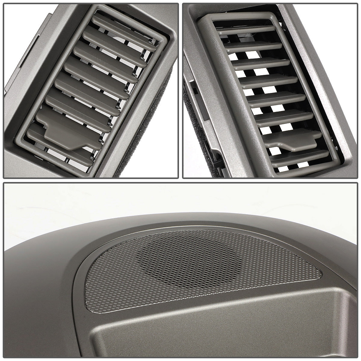 nan A/C CENTER CONSOLE BEZEL - 04-06 NISSAN TITAN SE, XE / 05-06 NISSAN ARMADA SE - FITS MODELS BUILT FROM OCTOBER 2003 THRU AUGUST 2006 - W/ CENTER SPEAKER - GRAY