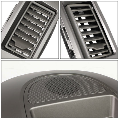 nan A/C CENTER CONSOLE BEZEL - 04-06 NISSAN TITAN SE, XE / 05-06 NISSAN ARMADA SE - FITS MODELS BUILT FROM OCTOBER 2003 THRU AUGUST 2006 - W/ CENTER SPEAKER - GRAY