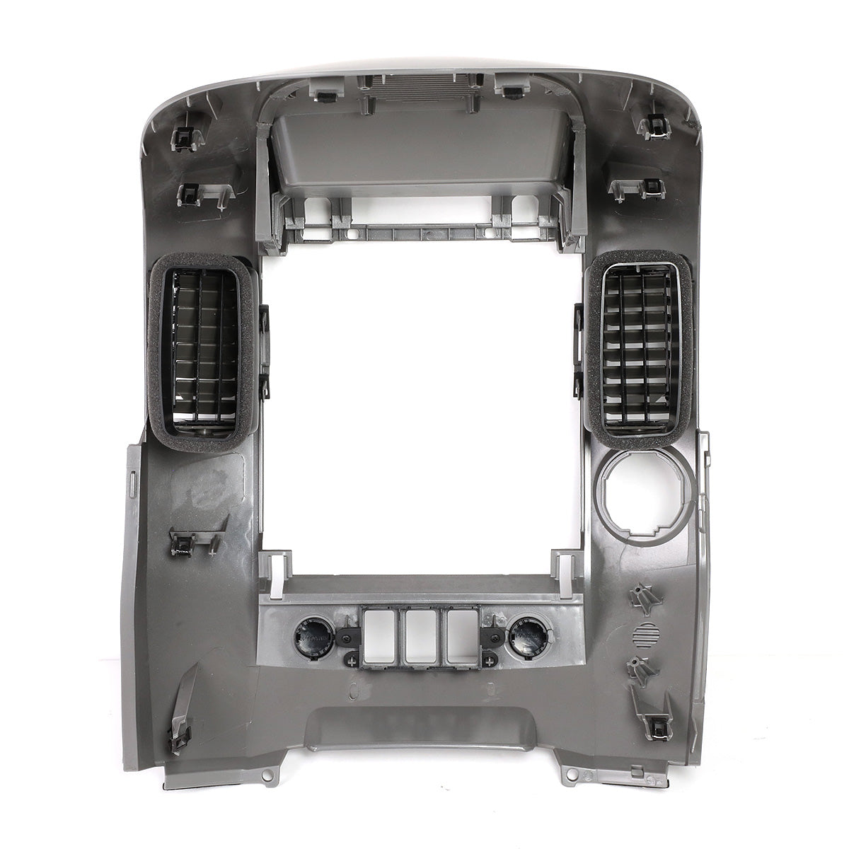nan A/C CENTER CONSOLE BEZEL - 04-06 NISSAN TITAN SE, XE / 05-06 NISSAN ARMADA SE - FITS MODELS BUILT FROM OCTOBER 2003 THRU AUGUST 2006 - W/ CENTER SPEAKER - GRAY
