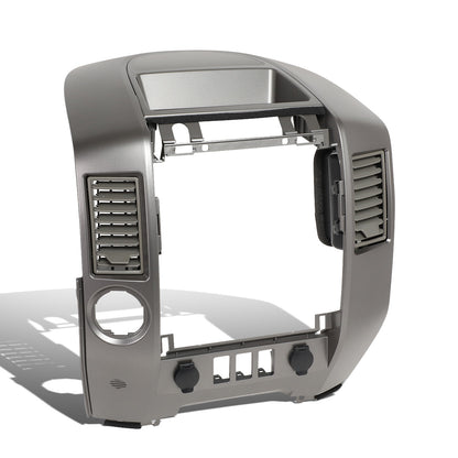 nan A/C CENTER CONSOLE BEZEL - 04-06 NISSAN TITAN SE, XE / 05-06 NISSAN ARMADA SE - FITS MODELS BUILT FROM OCTOBER 2003 THRU AUGUST 2006 - W/O CENTER SPEAKER - GRAY