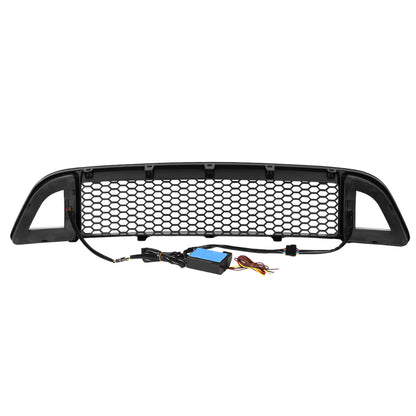 nan GRILLE - 13-14 FORD MUSTANG - FITS MODELS WITHOUT FOG LAMPS, PONY, OR APPEARANCE PACKAGE - HONEYCOMB MESH - LED DRL - BLACK