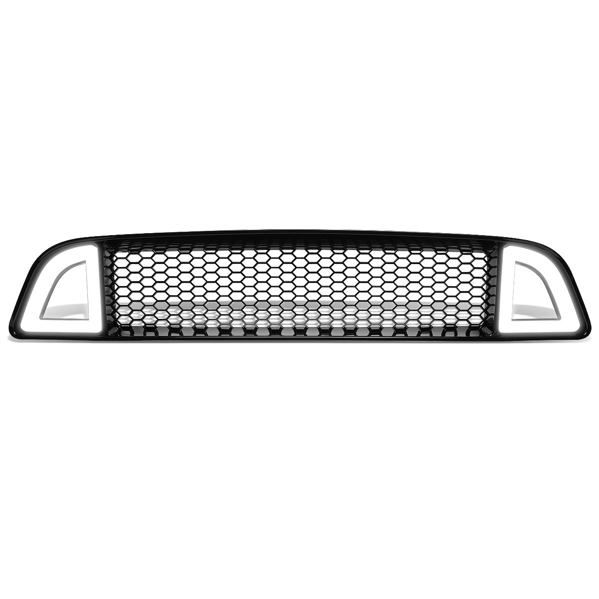 nan GRILLE - 13-14 FORD MUSTANG - FITS MODELS WITHOUT FOG LAMPS, PONY, OR APPEARANCE PACKAGE - HONEYCOMB MESH - LED DRL - BLACK