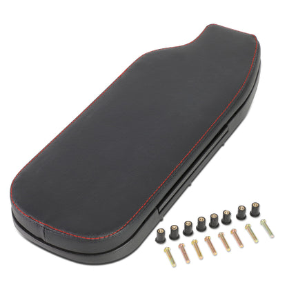 nan CENTER CONSOLE LID - 13-20 SUBARU BRZ / 17-20 TOYOTA 86 / 13-16 SCION FRS - FITS LEFT HAND DRIVE MODELS - DRILLING INTO CENTER CONSOLE IS REQUIRED FOR INSTALLATION - BLACK W/ RED STITCHING