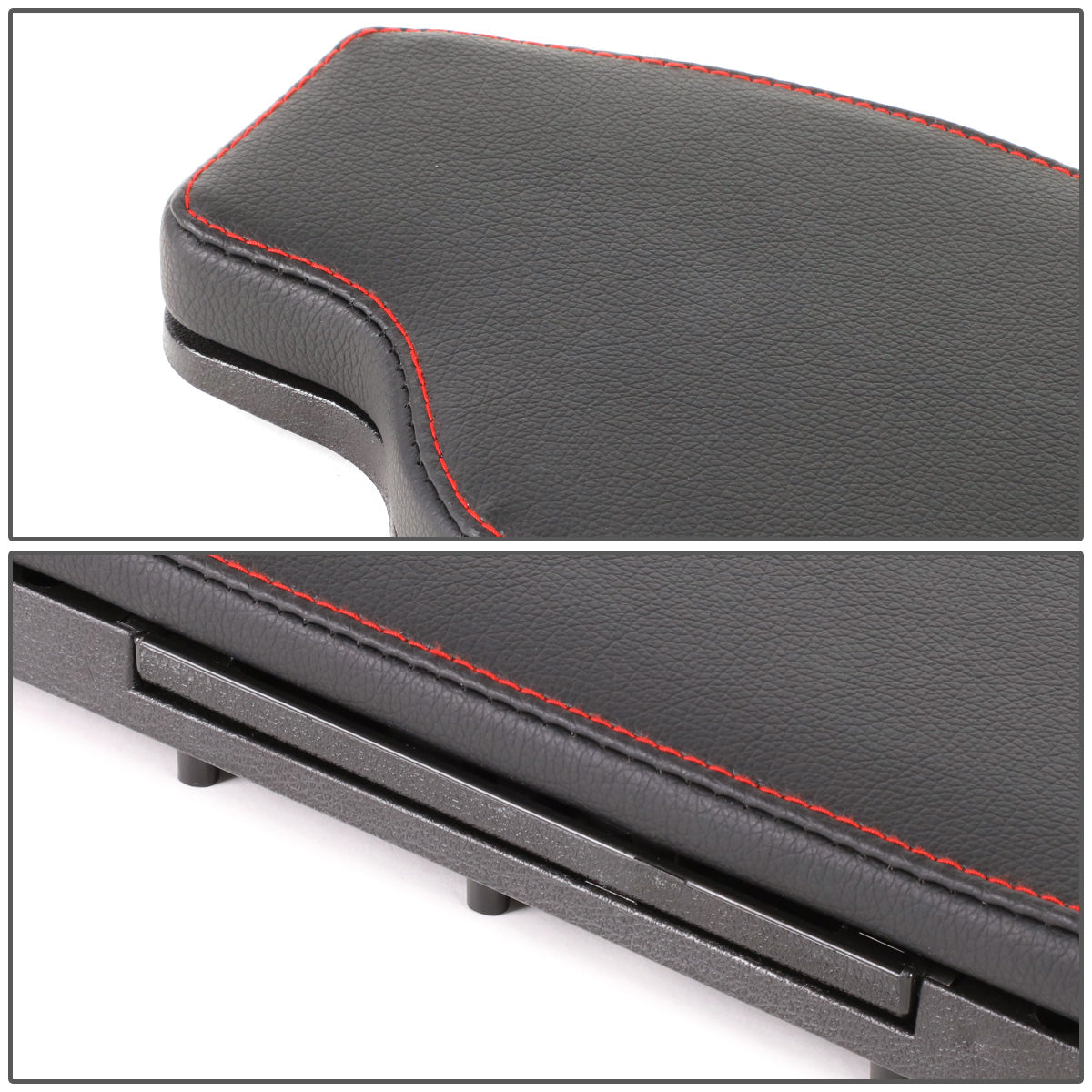 nan CENTER CONSOLE LID - 13-20 SUBARU BRZ / 17-20 TOYOTA 86 / 13-16 SCION FRS - FITS LEFT HAND DRIVE MODELS - DRILLING INTO CENTER CONSOLE IS REQUIRED FOR INSTALLATION - BLACK W/ RED STITCHING