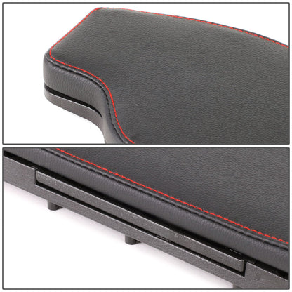 nan CENTER CONSOLE LID - 13-20 SUBARU BRZ / 17-20 TOYOTA 86 / 13-16 SCION FRS - FITS LEFT HAND DRIVE MODELS - DRILLING INTO CENTER CONSOLE IS REQUIRED FOR INSTALLATION - BLACK W/ RED STITCHING