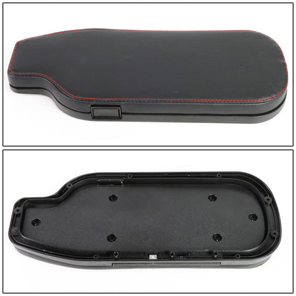nan CENTER CONSOLE LID - 13-20 SUBARU BRZ / 17-20 TOYOTA 86 / 13-16 SCION FRS - FITS LEFT HAND DRIVE MODELS - DRILLING INTO CENTER CONSOLE IS REQUIRED FOR INSTALLATION - BLACK W/ RED STITCHING