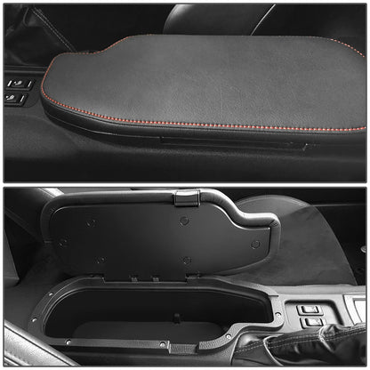 nan CENTER CONSOLE LID - 13-20 SUBARU BRZ / 17-20 TOYOTA 86 / 13-16 SCION FRS - FITS LEFT HAND DRIVE MODELS - DRILLING INTO CENTER CONSOLE IS REQUIRED FOR INSTALLATION - BLACK W/ RED STITCHING