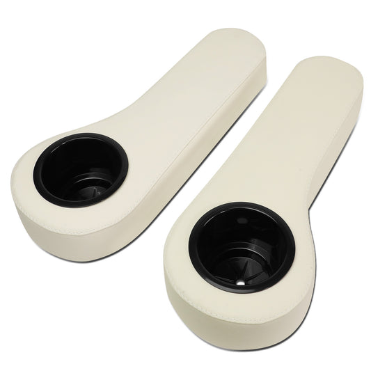 nan SEAT CUP HOLDER / ARMREST - EZGO, CLUB BAR, YAMAHA GOLF CARTS - FITS MODELS WITH 1" WIDE SQUARE TUBE RAILS IN THE REAR SEATS - TAN