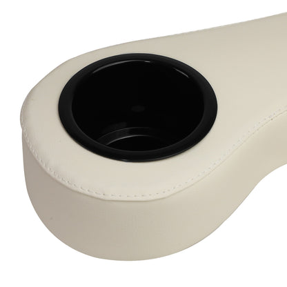 nan SEAT CUP HOLDER / ARMREST - EZGO, CLUB BAR, YAMAHA GOLF CARTS - FITS MODELS WITH 1" WIDE SQUARE TUBE RAILS IN THE REAR SEATS - TAN