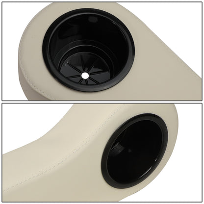 nan SEAT CUP HOLDER / ARMREST - EZGO, CLUB BAR, YAMAHA GOLF CARTS - FITS MODELS WITH 1" WIDE SQUARE TUBE RAILS IN THE REAR SEATS - TAN