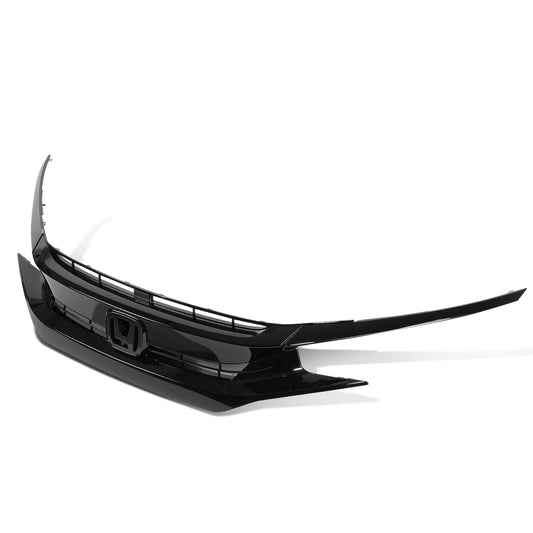 nan FRONT BUMPER GRILLE - 16-18 HONDA CIVIC 2/4-DR / 16-21 HONDA CIVIC SI, HATCHBACK, TYPE-R - BLACK
